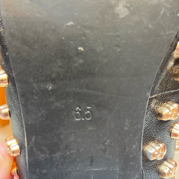 Jeffrey Campbell Black and Gold Studded Loafers - Picture 10 of 12